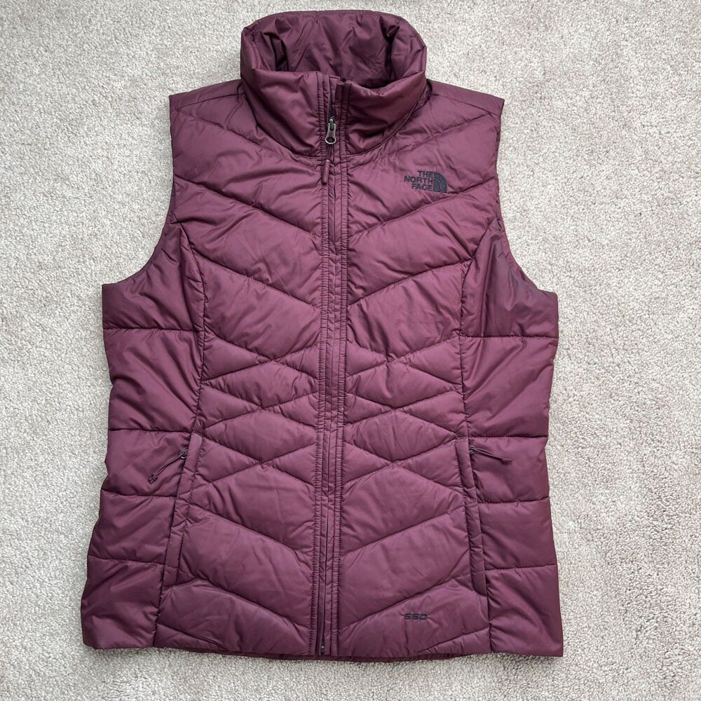 North Face Down Puffer Vest Womens Medium 550 Aconagua Red Insulated Winter